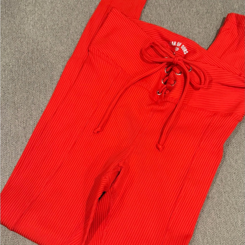 Year of Ours RED leggings. Small. Worn once.